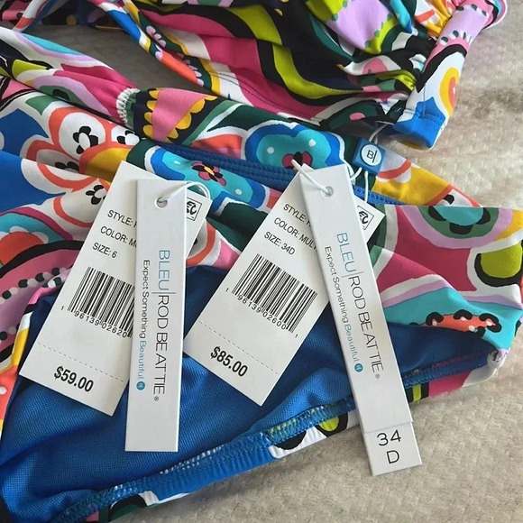 BLEU ROD BEATTIE Go For Bold Ruched Back Bottom and Bikini Top - Picture 12 of 15